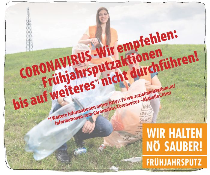 Motiv Frhjahrsputz mit Covid-Hinweisen